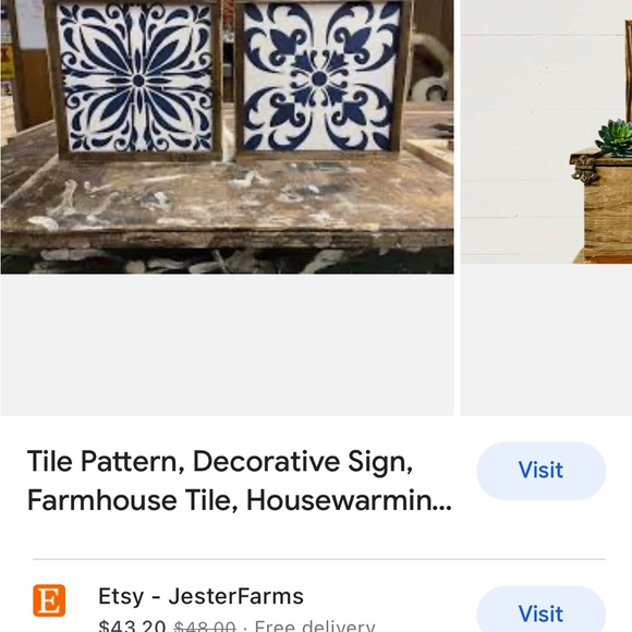 VINTAGE WOOD & TILE TRIVET SET-MADE in MEXICO - Picture 16 of 16